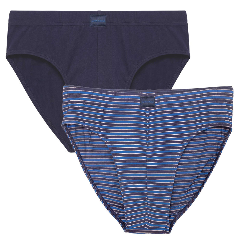 Sous-vêtements rayé/uni slips - les 2