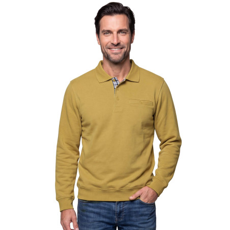 Polo-sweat molletonné