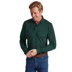 Polo piqué de coton manches longues
