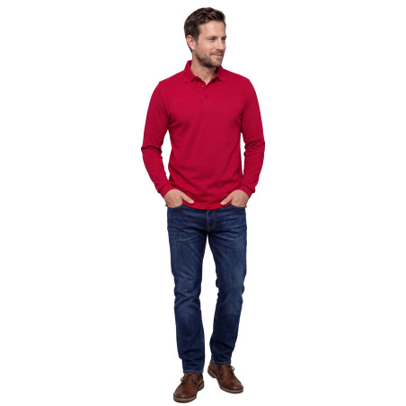 Polo piqué de coton manches longues (6)