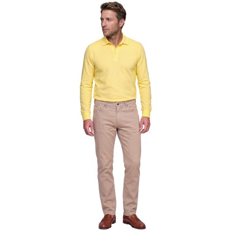 Polo piqué de coton manches longues (10)