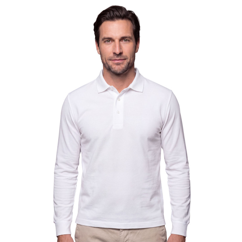 Polo piqué de coton manches longues (13)