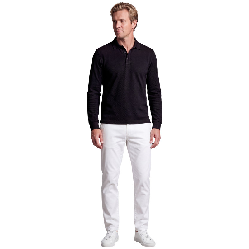 Polo piqué de coton manches longues (17)