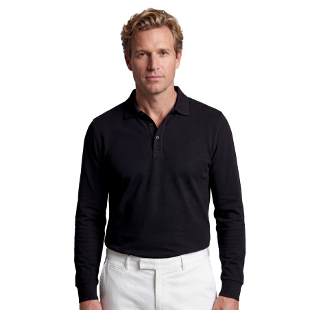 Polo piqué de coton manches longues (18)