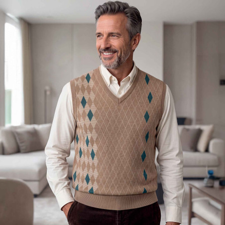 Pull sans manches jacquard (4)