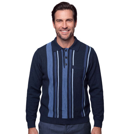 Pull-polo jacquard tradition
