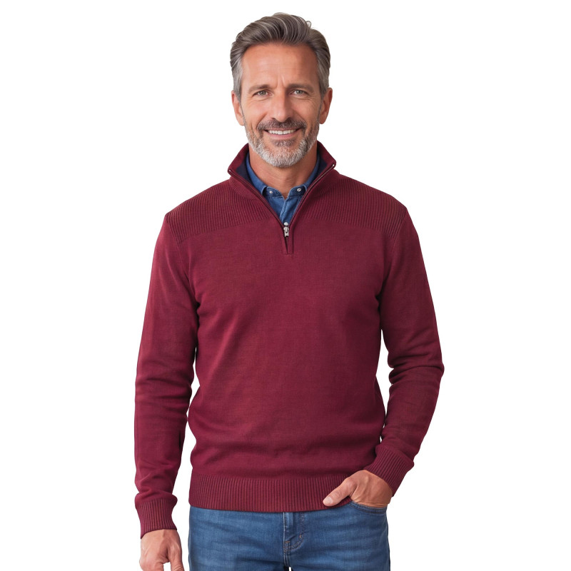 Pull col zippé