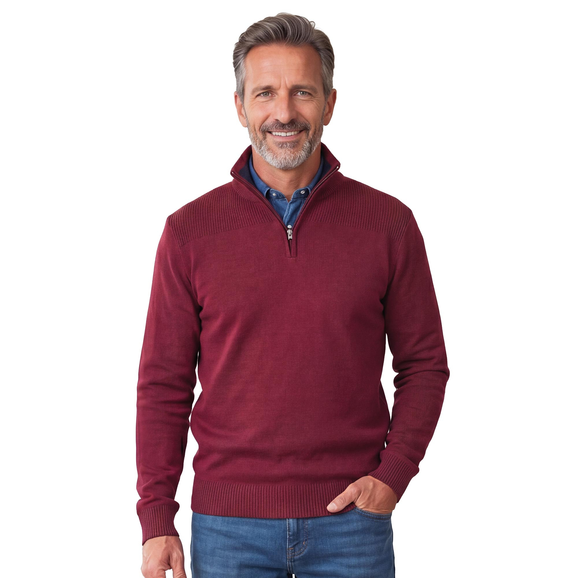 Pull col zippé
