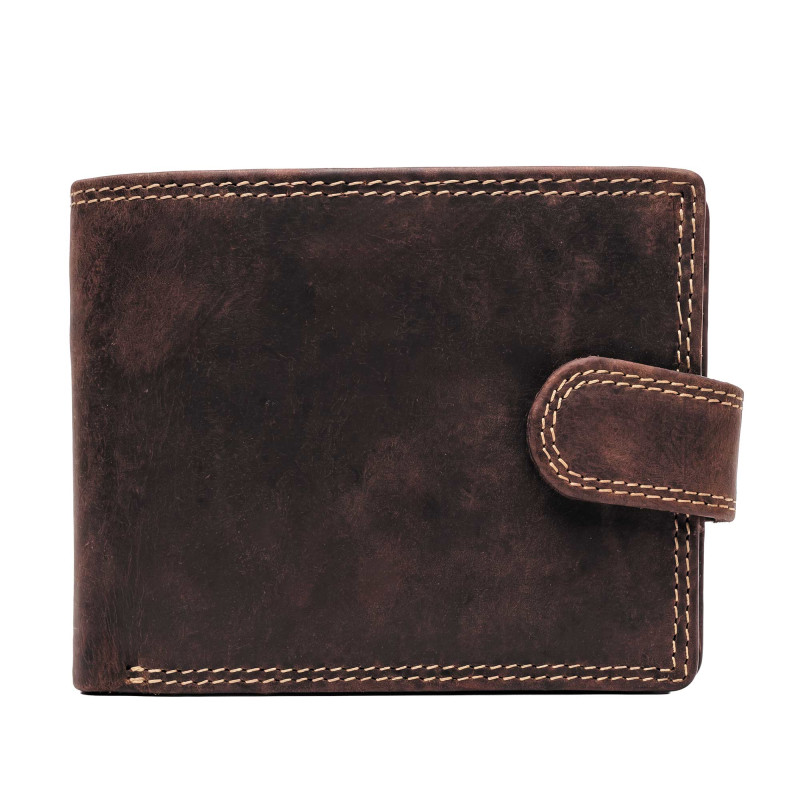 Portefeuille cuir patiné