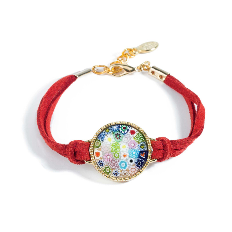 Le bracelet médaillon Millefiori