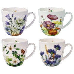 Les quatre mugs floraison