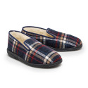 Mules carreaux laine