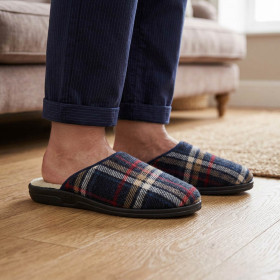 Mules carreaux laine (6)
