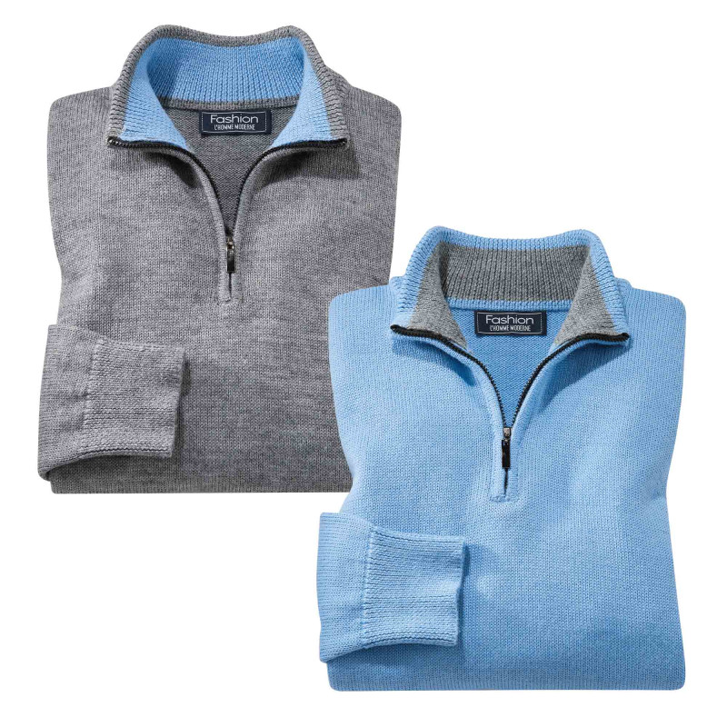 Pulls zippés laine - les 2 (2)