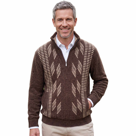 Pull col zippé
