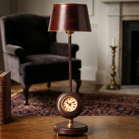 La lampe horloge en cuir (2)