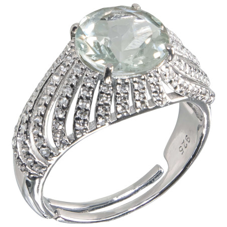 La bague améthyste verte