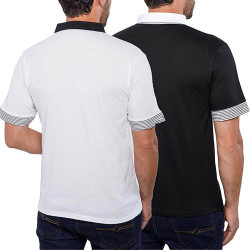 Polos microfibre Black & White - les 2