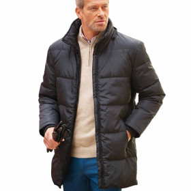 Doudoune en plumes, Tour de poitrine : XL (112/116), Couleur : Noir, par l’Homme Moderne.