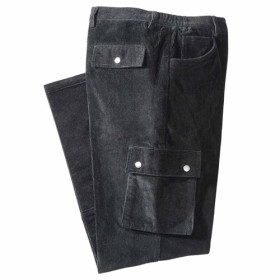 Pantalon velours battle Noir, Taille : 48, Couleur : Noir, par l’Homme Moderne.