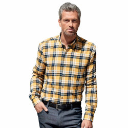 Chemise flanelle safran