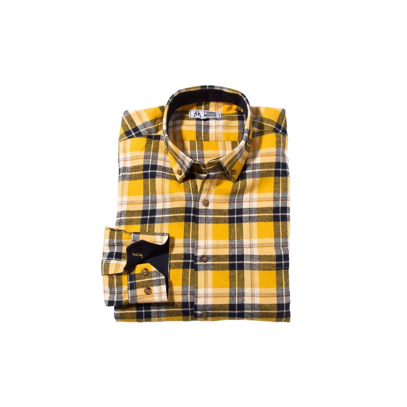 Chemise flanelle safran