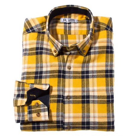 Chemise flanelle safran