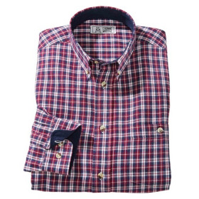 Chemise flanelle à carreaux, Encolure : 43/44, Couleur : Prune, par l’Homme Moderne.