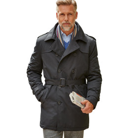 Trench Thermique Fashion, Tour de poitrine : M (96/100), Couleur : Noir, par l’Homme Moderne.