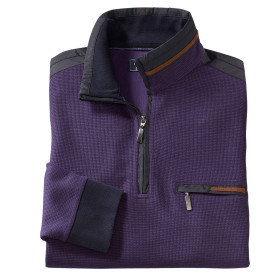 Pull Sporting Uni, Tour de poitrine : M (96/100), Couleur : Violet, par l’Homme Moderne.