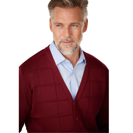 Gilet mérinos Bordeaux