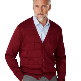 Gilet mérinos Bordeaux, Tour de poitrine : M (96/100), Couleur : Bordeaux, par l’Homme Moderne.