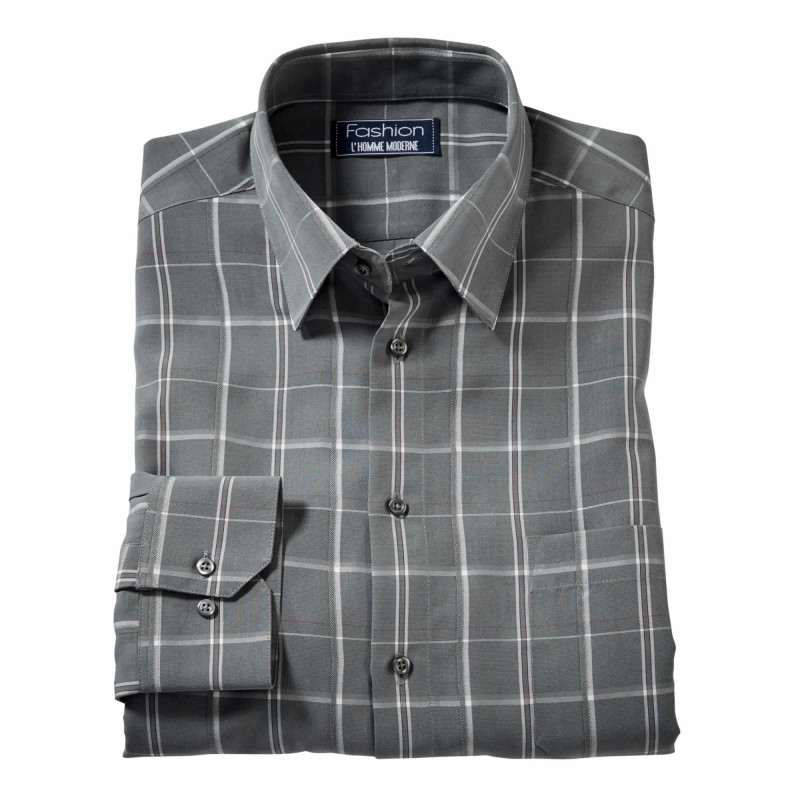 Chemise Carreaux Microfibre Mode (4)