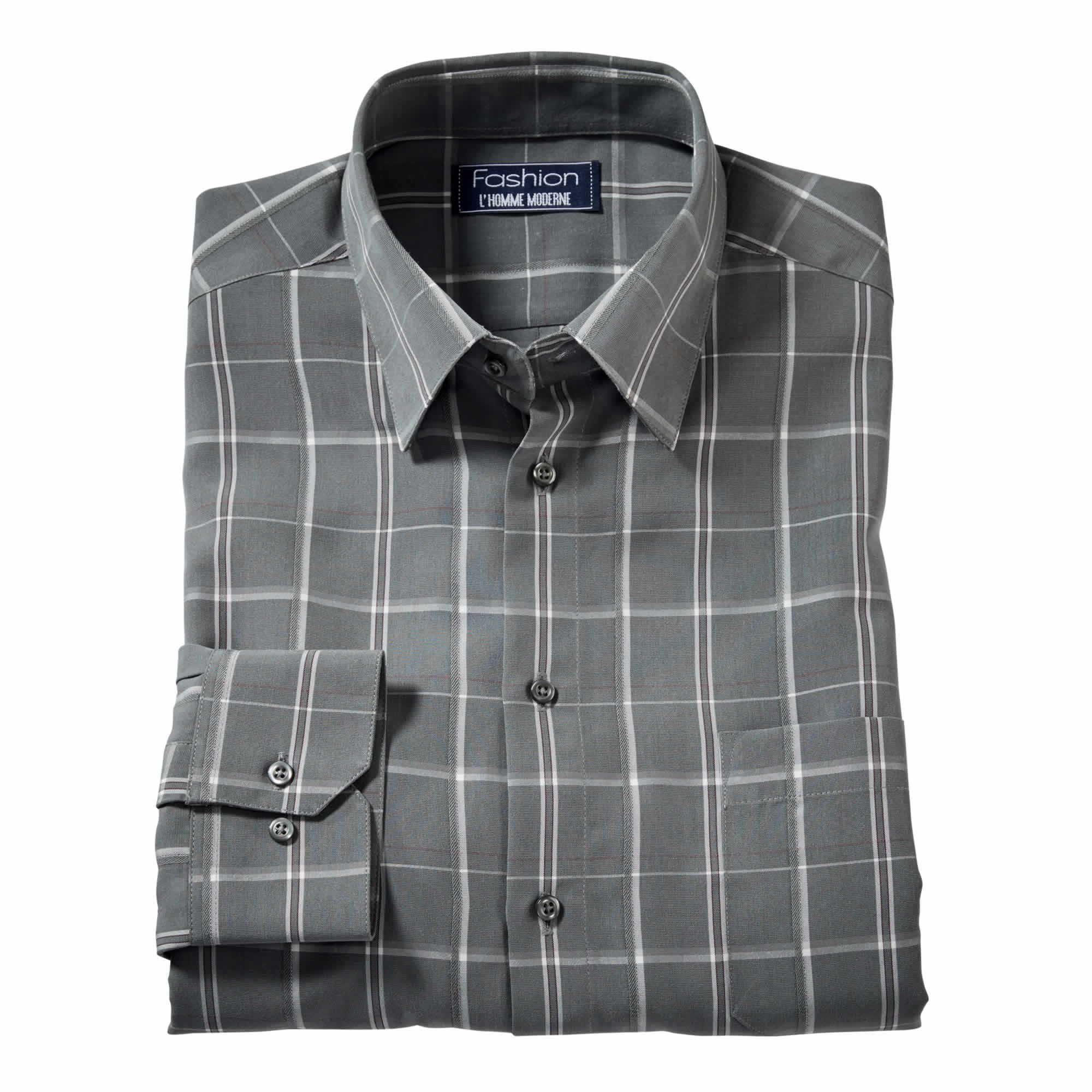 Chemise Carreaux Microfibre Mode (4)