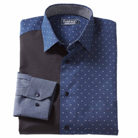Chemise Patch, Encolure : 41/42, Couleur : Bleu, par l’Homme Moderne.
