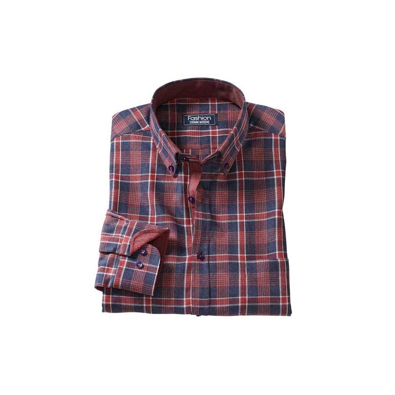 Chemise Flanelle Bordeaux
