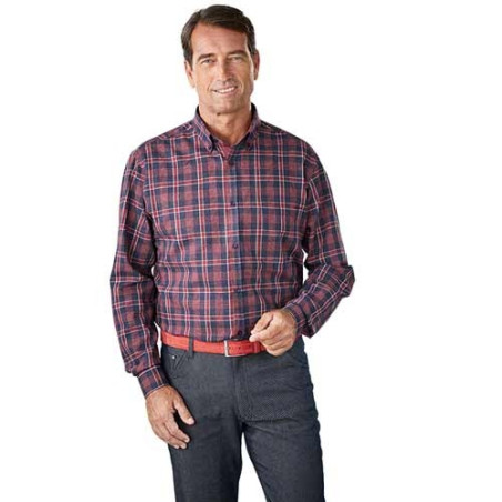 Chemise Flanelle Bordeaux