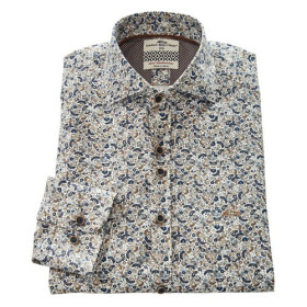 Chemise fantaisie Cachemire, Encolure : 41/42, Couleur : Blanc/Bleu, par l’Homme Moderne.