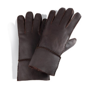 Gants Peau Lainée, Taille des gants : S/M, Couleur : Noir, par l’Homme Moderne.