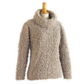 Pull maille moutonnée, Taille : 38/40, Couleur : Taupe, par l’Homme Moderne.