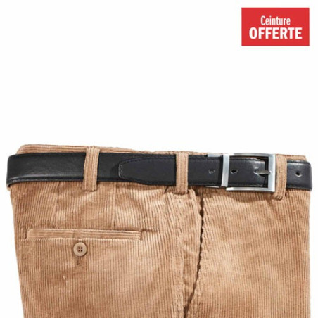 Pantalon velours confort extensible