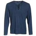 Tee-shirt lacé indigo