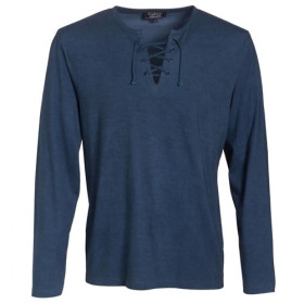 Tee-shirt lacé indigo (2)