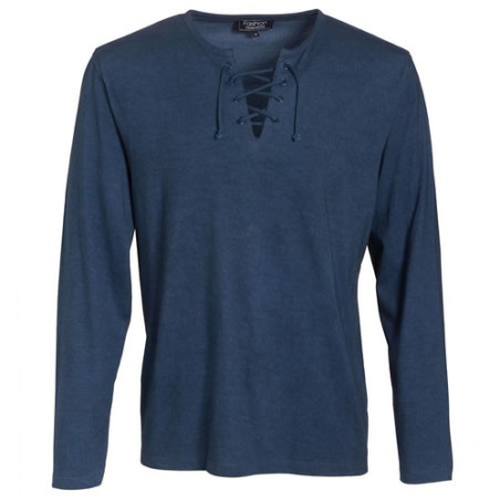Tee-shirt lacé indigo