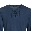Tee-shirt lacé indigo