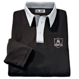 Polos micro-coton Black & White - les 2, Tour de poitrine : M (96/100), Couleur : Blanc/Noir, par l’Homme Moderne.