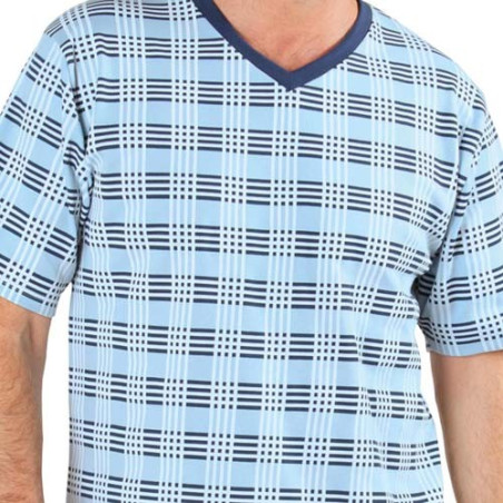 Pyjashort Blue-Dream Haut carreaux