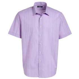 Chemisettes rayures d'été, Encolure : 39/40, Couleur : Parme, par l’Homme Moderne.