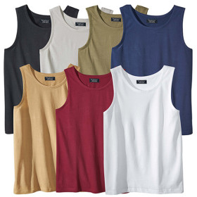 Semainier de débardeurs, Tour de poitrine : L (104/108), Couleur : Multicolore, par l’Homme Moderne.