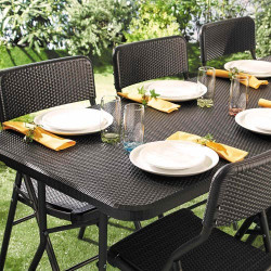 Table de jardin «rotin»